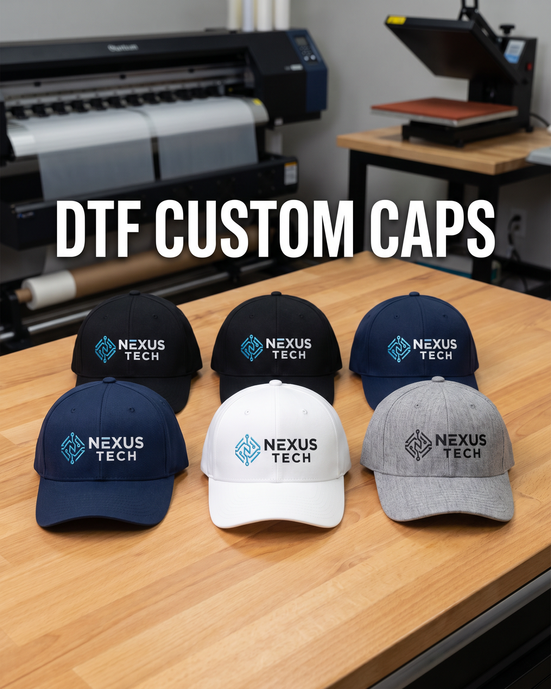 DTF custom caps