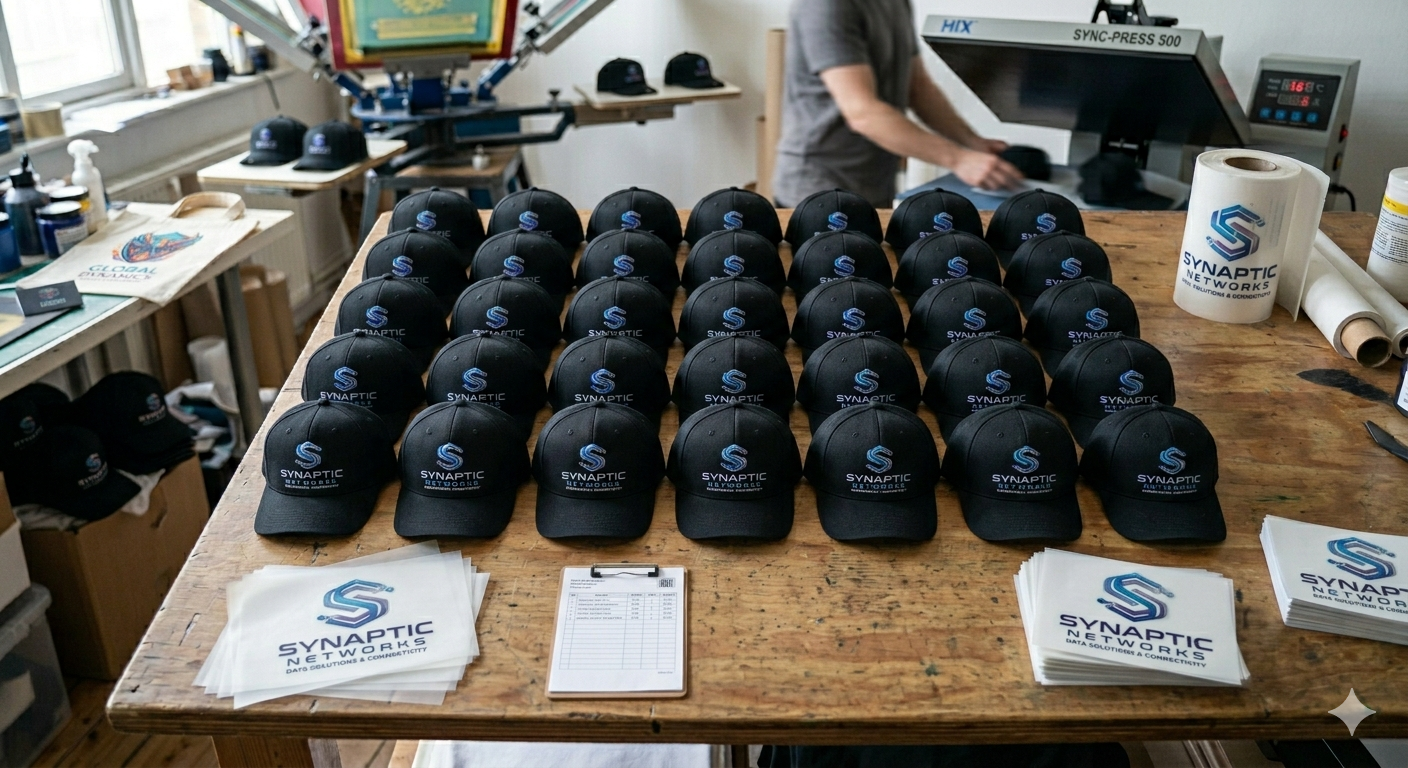 Custom branded caps