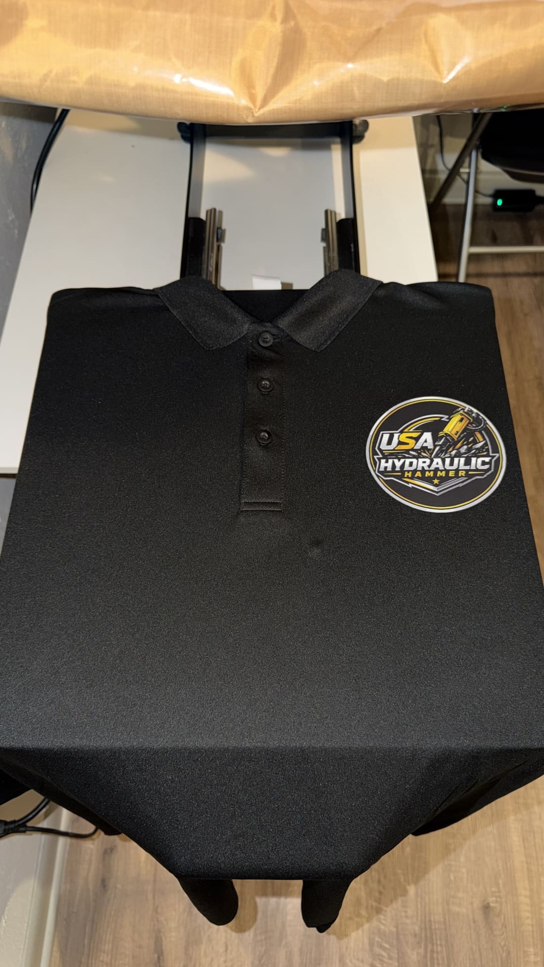USA Hydraulic Hammer custom branded polo